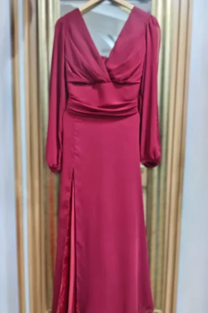 VESTIDO GASA CREPE CORTE A