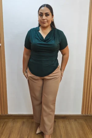 BLUSA CUELLO DRAPIADO O ESTRCH