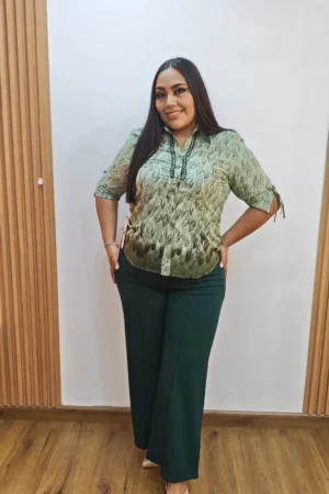 BLUSA DE VESTIR ESTAMPADO