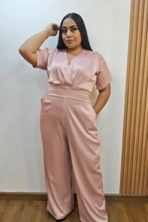 ENTERIZO PALAZO TELA SATIN