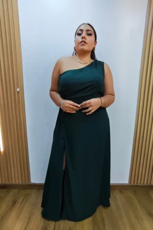 VESTIDO CASA CREPE ASIMETRICO