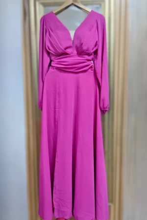 VESTIDO GASA CREPE CORTE A