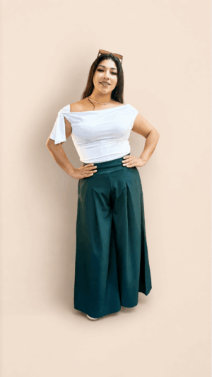Pantalon palazzo con elástico