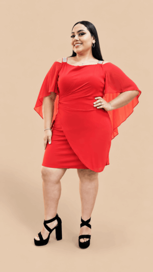 Vestido corto capa gasa