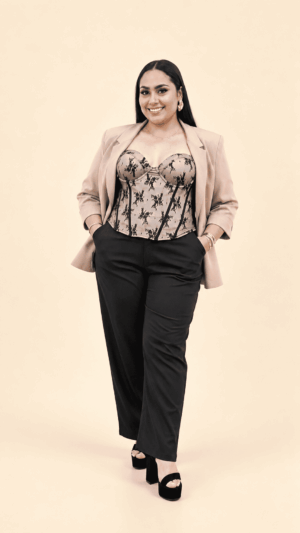 Blazer sport elegante mangas 3/4
