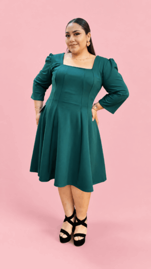 Vestido escote cuadrado