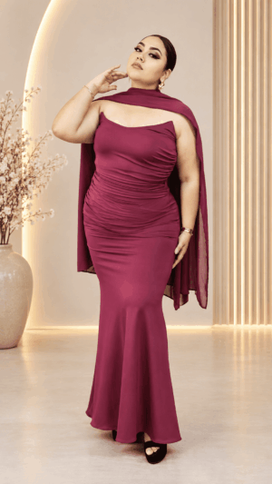 Vestido largo asirenado